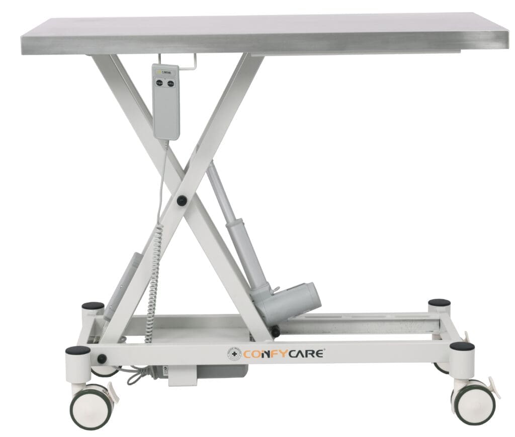 Stainless Steel Scissor Lifting Trolley Medical ETVET Veterinary Table (1)