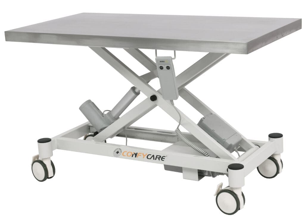 Stainless Steel Scissor Lifting Trolley Medical ETVET Veterinary Table (3)