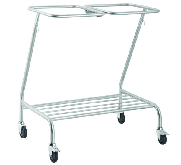 Stainless Steel Trolleys Medical Linen Bag DLT Linen Skip Double