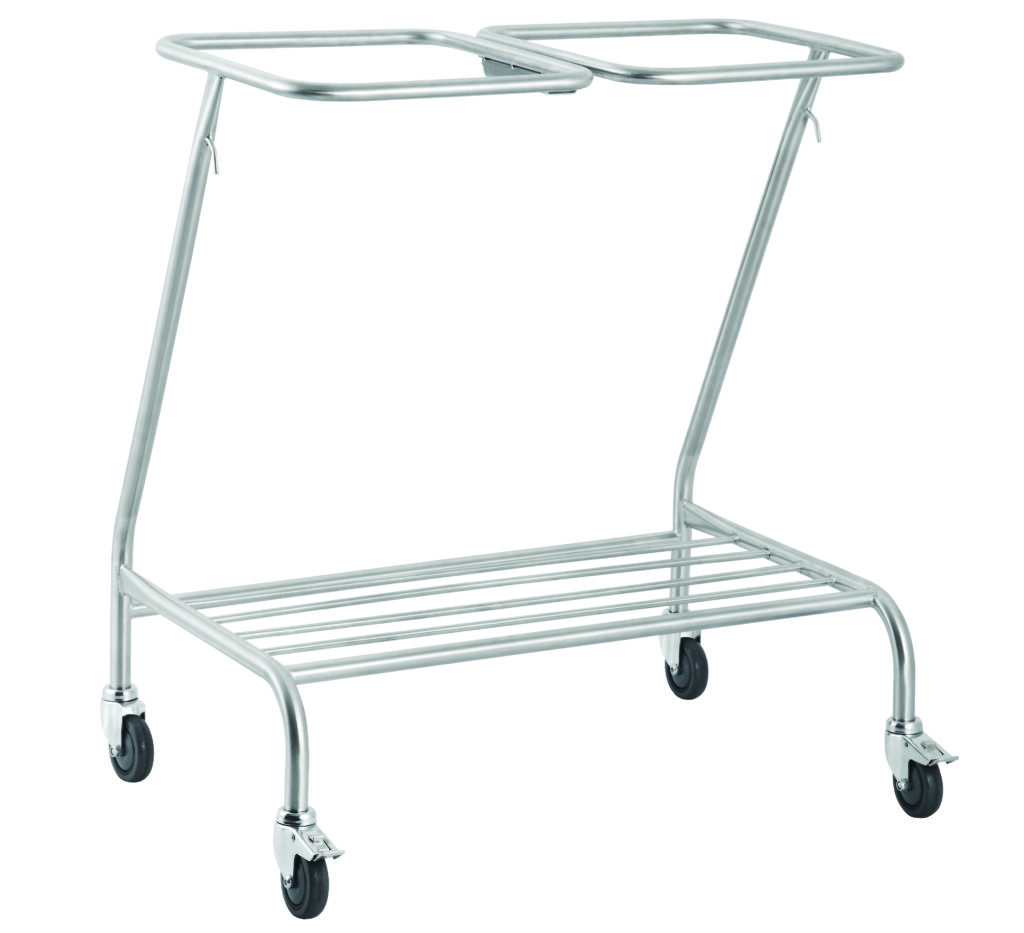 Stainless Steel Trolleys Medical Linen Bag DLT Linen Skip Double