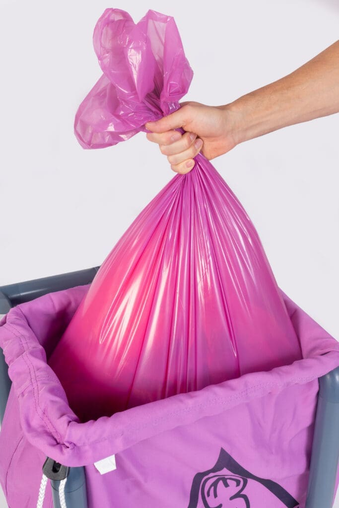 Stainless Steel Trolleys Medical Linen Bag Linen Bag SSBP Soluble Purple