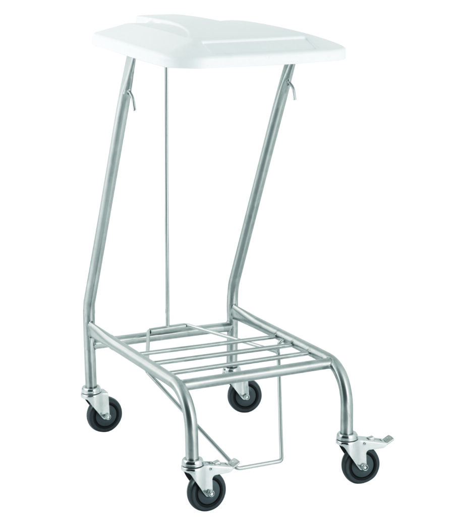 Stainless Steel Trolleys Medical Linen Bag SLTL Linen Skip Single With Lid