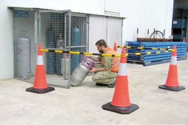 Traffic Safety Cones Retractable Bar RCB2 application