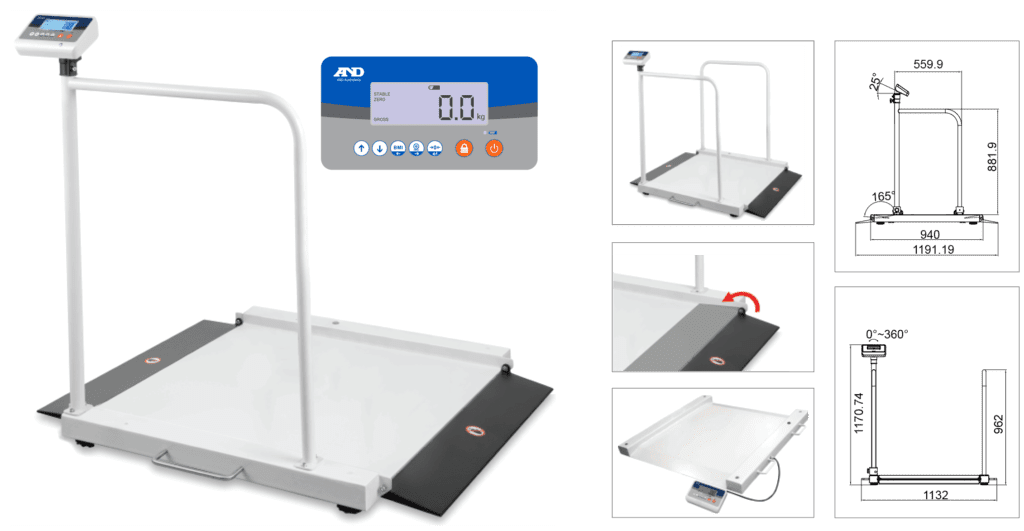 WHEELCHAIR PLATFORM SCALE AMW 300