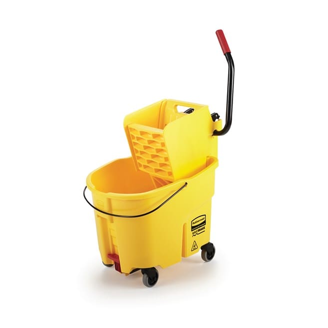 WaveBrake 33L (35QT) Side Press Bucket and Wringer with Foot operated Drain Yellow 2031764