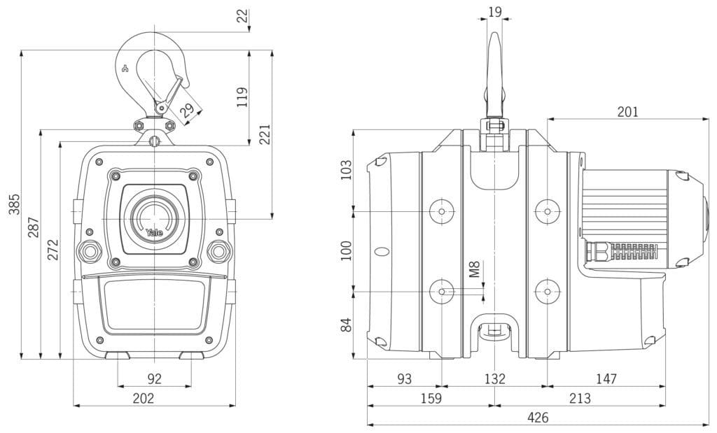 Winch Endless Wire Rope Mtrac (dimensions)