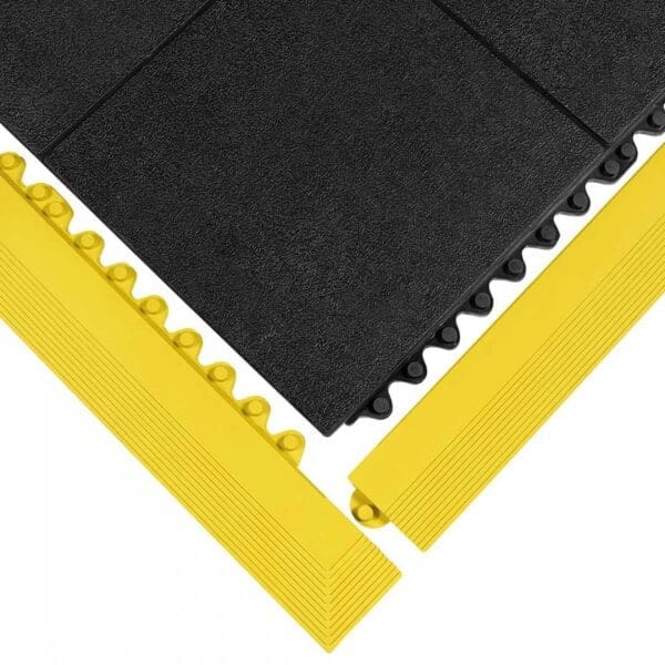 Workplace Safety Matting anti fatigue mat 24 seven solid yellow edge corner