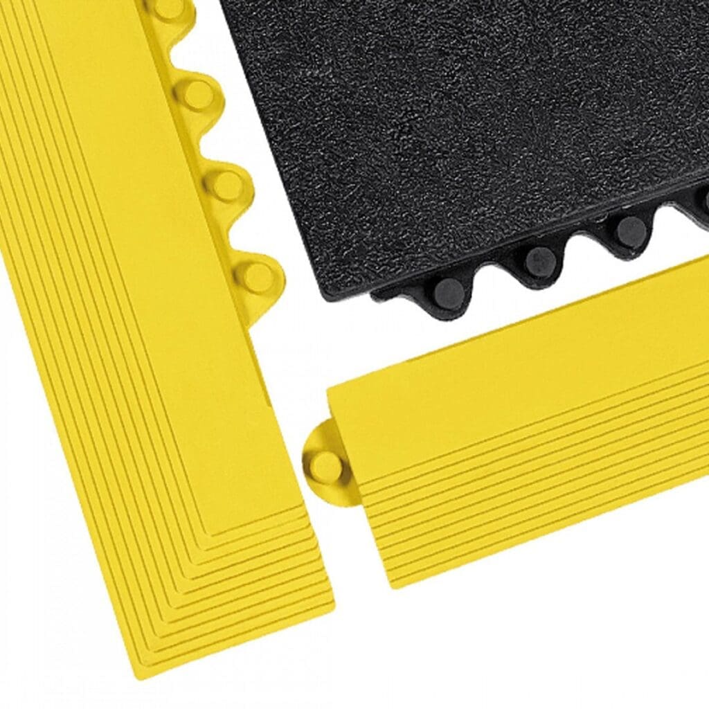 Workplace Safety Matting anti fatigue mat 24 seven solid yellow edge
