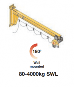 Low Headroom Jib Crane - Wall Mounted