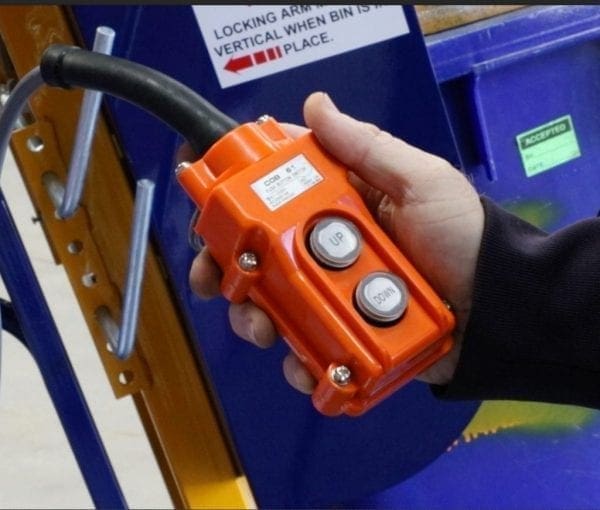 rugged powered bin lifter control web